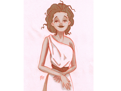 Greek Girl art cartoon character character design comics concept drawing illustration sketch