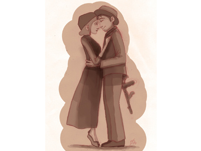 Bonnie and Clyde. animation character character design characterdesign comics concept drawing illustration sketch