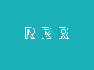 R monoline logo blue branding color design line logo logotype monoline monoline logo vector white wordmark logo