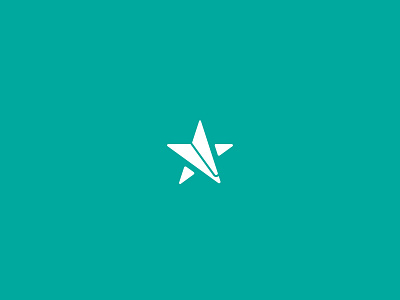 Star + Papper Plane branding design logo papper plane simple simple clean interface star vector