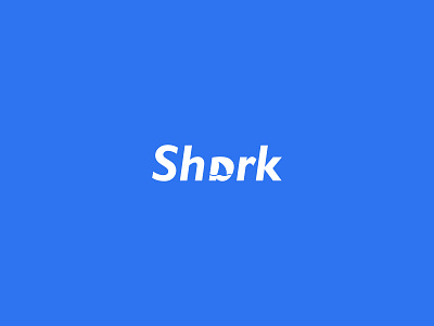 Shark animal blue branding color design fish illustration letterlogo logo shark vector