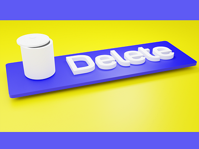 Delete Button 3d art animation blender button design c4d delete macro modeling photoshop renders uiux