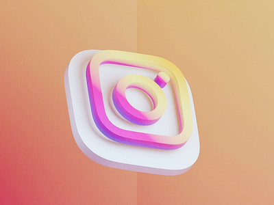 3D icon 3d 3dart b3d blender cinema4d gradient icon illustration instagram logo modelling rendering
