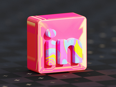 Linkedin 3d Color full Logo 3d art 3d artist 3d modeling 3dlogo blender branding cgi colors design icon linkedin logo modeling photoshop render rendering