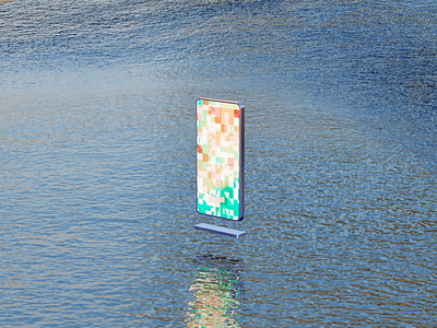 3D concept for Smartphone mockup 3d 3d art 3dwork abstract design blender blender3d concept design modeling ocean rendering sea smartphone visual art water