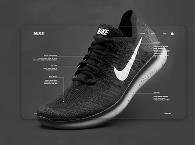 UI/UX for nike shoe adobe intaraction interactiondesign ui design uxui webdesign xd design
