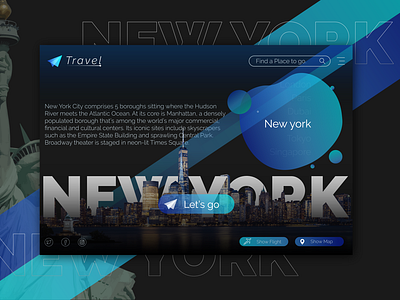 Travel web UI design