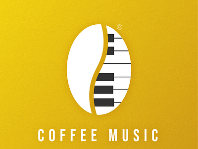 coffee music art coffee design logo music