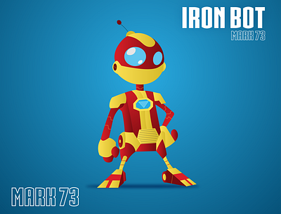 [Warm-Up] IRON BOT art avengers design dribbble illustration iron man ironbot jay pavasiya logo marvel robots warmup