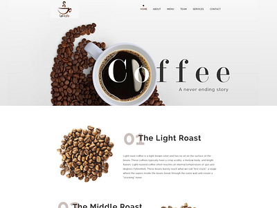 Coffee cafe_Web coffeeshop illustration typography ui ux web webdesign