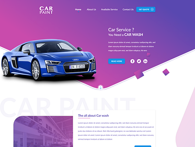 Car Painting & Denting Service_Web branding gradient color icons ui ux web webdesign