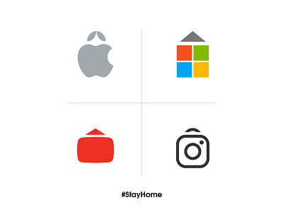 #StayHome branding icon logo stay home typography