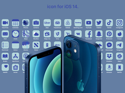 icon iOS 14 — blue design icon ios 14 ios app