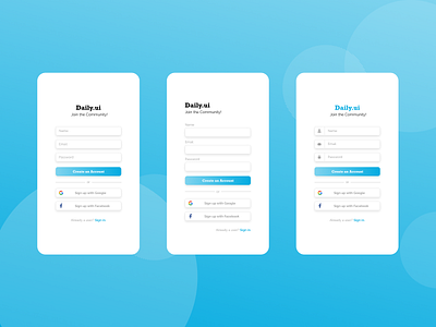 Daily UI  #001 - Sign Up Page
