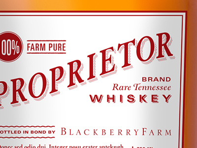 BBF Whiskey blackberry farm design graphic design packaging whiskey label