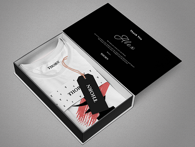 Thorn Package Box apparel design apparel mockup branding clothing brand clothing design design logo logo design marketing package design package mockup typography