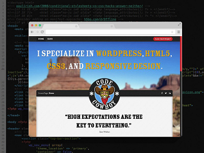 Code Cowboy - LIVE portfolio redesign web designer