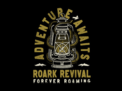 Forever Roaming - Roark apparel badge branding icon identity illustration lettering logo type vector