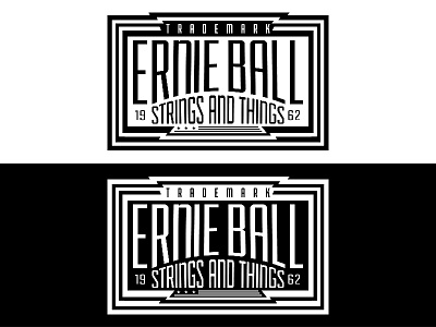 Ernie Ball badge branding icon identity lettering logo type