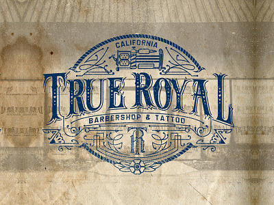 True Royal badge branding icon identity lettering logo type