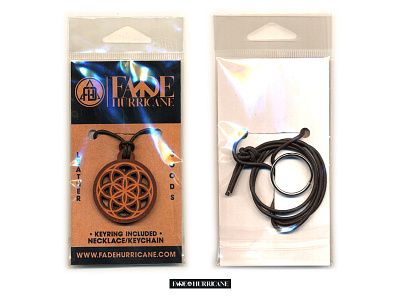 FadeHurricane ( Necklace /Keychain ) Packaging badge branding diy floweroflife icon identity leather logo packaging type