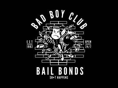 BBC ( Bail Bonds ) actionsports apparel badboybrands illustration logo tee
