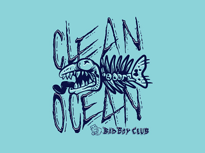 BBC Clean Ocean actionsports apparel badboyclub illustration logo tee