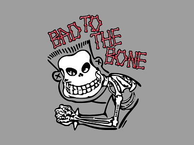 BBC / Bad To The Bone actionsports apparel badboyclub illustration logo tee