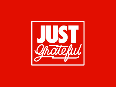 Just Grateful grateful icon lettering logo type