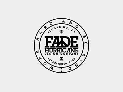 Fade Hurricane Design Co badge icon lettering logo studio type