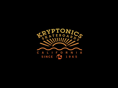 Kryptonics California badge branding icon identity lettering logo type