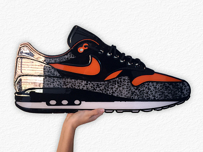 Air Max "Safari" acrylic airmax fineart lasercut logo nikeshoe painting resin wallart