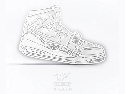 Jordan Legacy 312 RL Box Edition fineart jordan lasercut legacy logo nikeshoe wallart