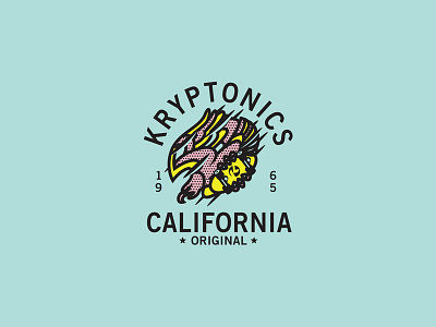 Kryptonics Cali badge branding icon lettering logo type