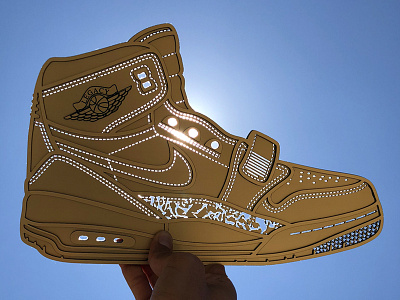 Legacy 312 / Gold Edition fineart jordan1 lasercut legacy312 nikeshoe wallart