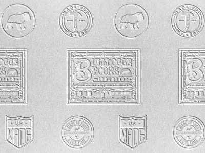 Bulldogge Books badge branding identity illustration letterheads lettering logo type