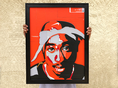 2 PAC / MADE OUT OF NIKE SHOE BOXES 2pac illustration nike nike air recycle repurpose shoebox sneaker sneakerhead