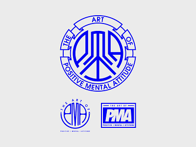 THE ART OF PMA badge illustration lettering logo pma type typography