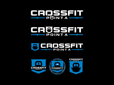 Crossfit Point A badge branding design icon identity illustration lettering logo type