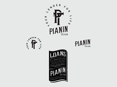Pianin Team badge branding design graphic design icon identity lettering logo type
