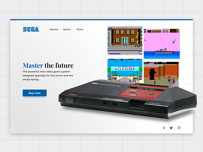 Sega Master System design retro ui ux video games videogames web website