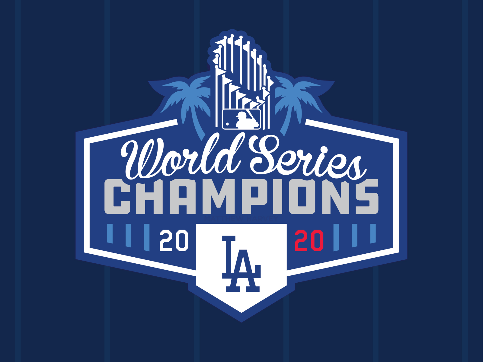 LOS ANGELES DODGERS 2020 WORLD SERIES CHAMPIONS Logo Concept by