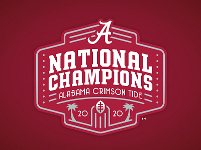 ALABAMA CRIMSON TIDE - 2020 NATIONAL CHAMPIONS - Logo Concept 2020 2021 alabama branding cfp college football crimson tide football matt harvey ncaa