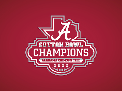 ALABAMA CRIMSON TIDE 2022 COTTON BOWL CHAMPIONS - Logo Concept alabama branding cfp college football crimson tide logos matt harvey ncaa