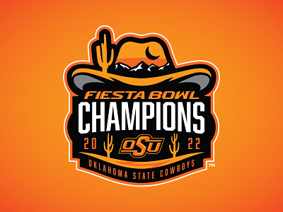 OKLAHOMA STATE COWBOYS 2022 FIESTA BOWL CHAMPIONS - Logo Concept