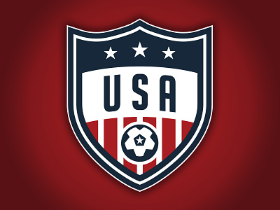 USA Soccer - Logo Concept blue branding design matt harvey mwhstudios red soccer stars usa white
