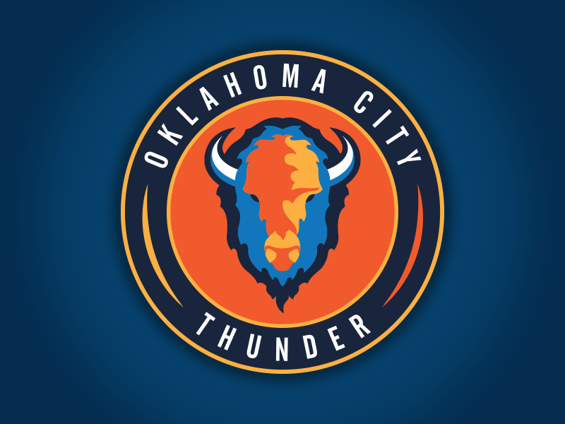 OKLAHOMA CITY THUNDER - NEW LOGO CONCEPT basketball branding concepts design logos matt harvey mwhstudios nba okc oklahoma city sports thunder