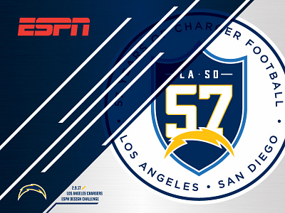 ESPN - LOS ANGELES CHARGERS - DESIGN CHALLENGE branding chargers concepts design espn football los angeles matt harvey mwhstudios nfl san diego sports