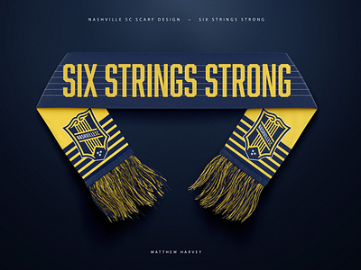 NASHVILLE SC "SIX STRINGS STRONG" SCARF Concept