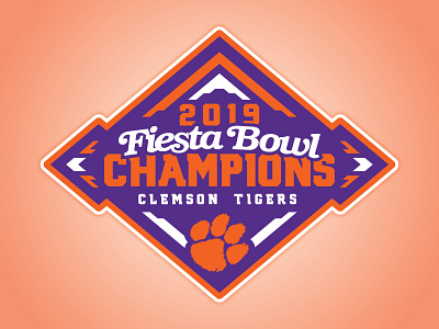 CLEMSON TIGERS - 2019 FIESTA BOWL CHAMPIONS - Logo Concept 2019 bowl game clemson fiesta bowl football ncaa tigers